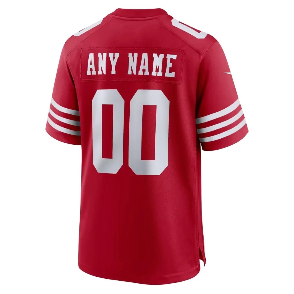 San Francisco 49ers home jersey back - personalise any name and number