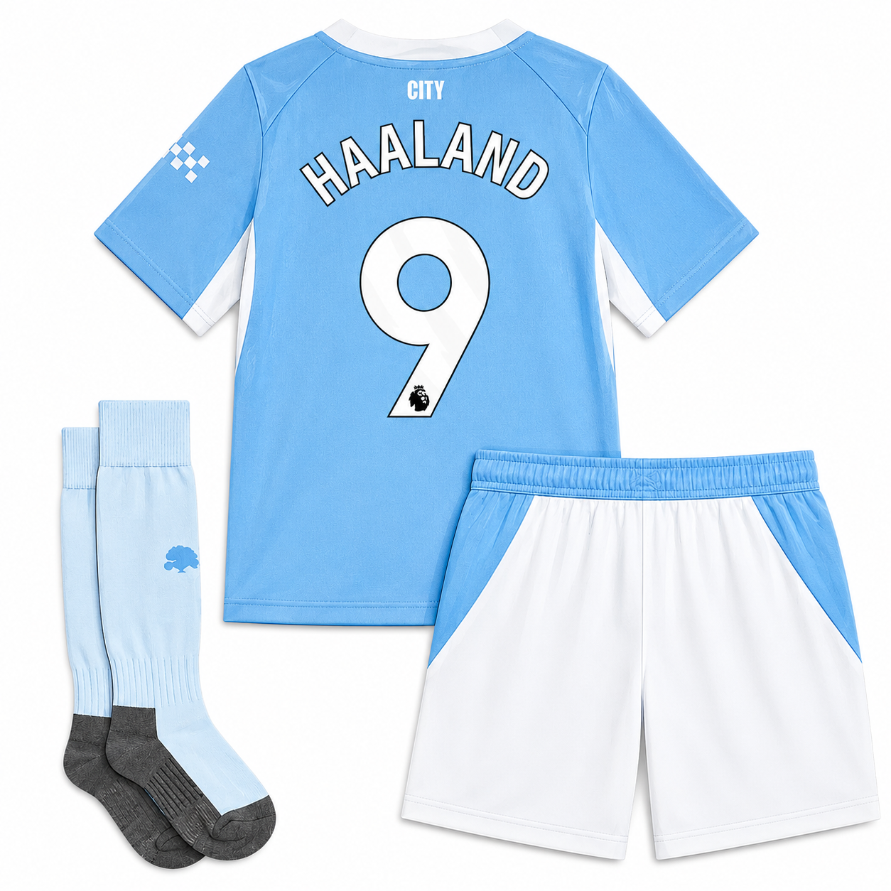 Haaland Manchester City Kids Home Football Kit 2026/27