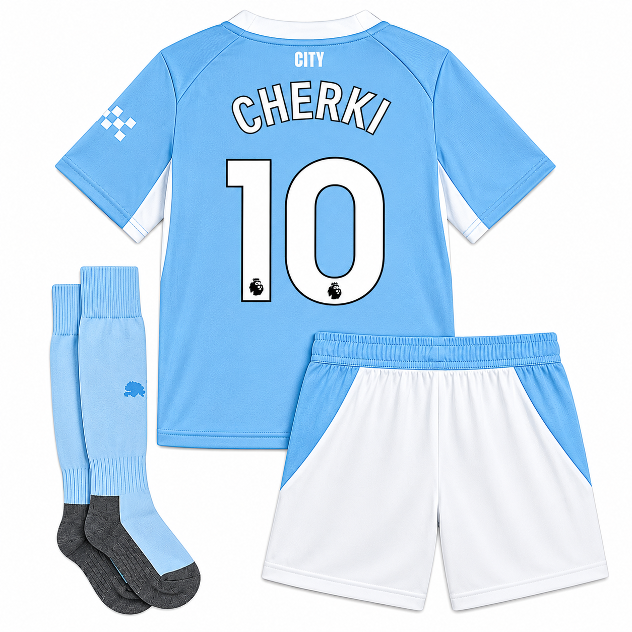 Cherki Manchester City Kids Home Football Kit 2026/27