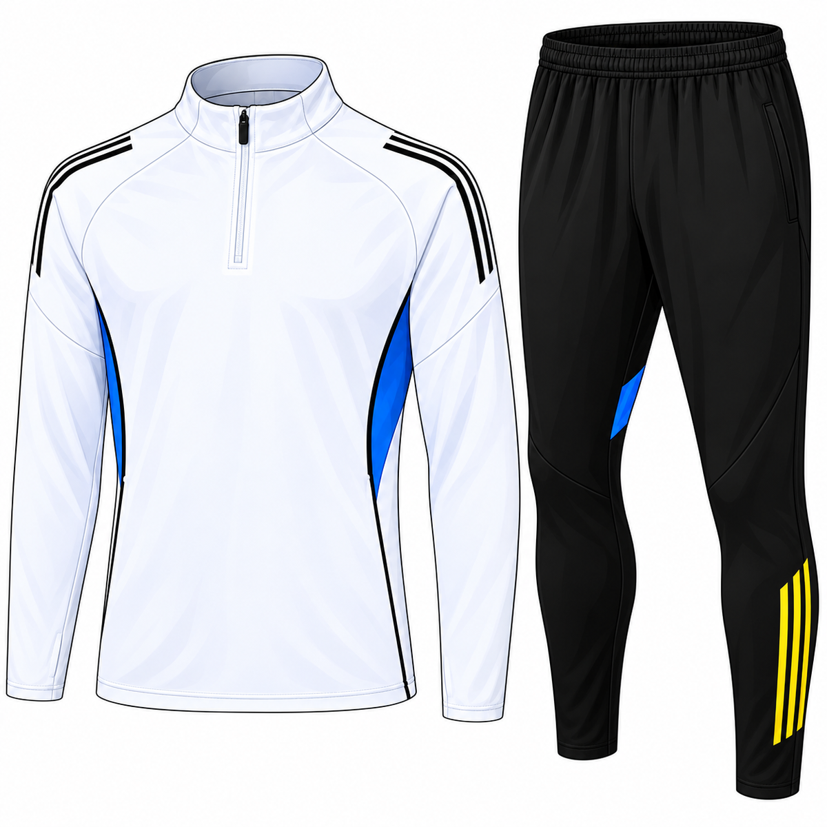 Manchester United White & Yellow Training Tracksuit 25/26