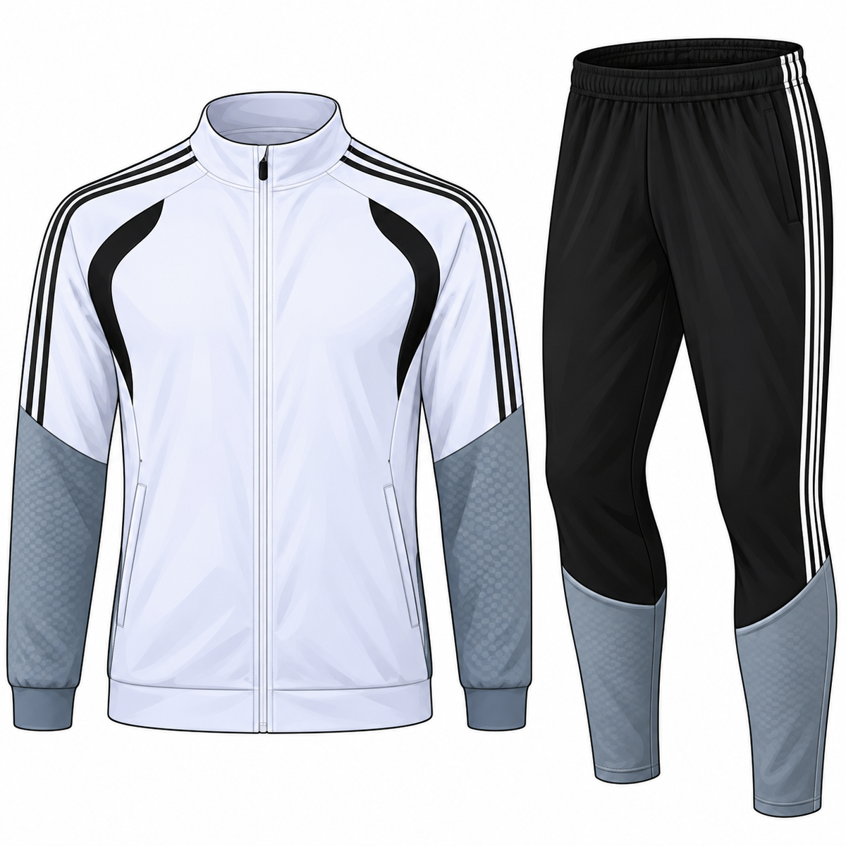 Real Madrid White Full-Zip Tracksuit 25/26