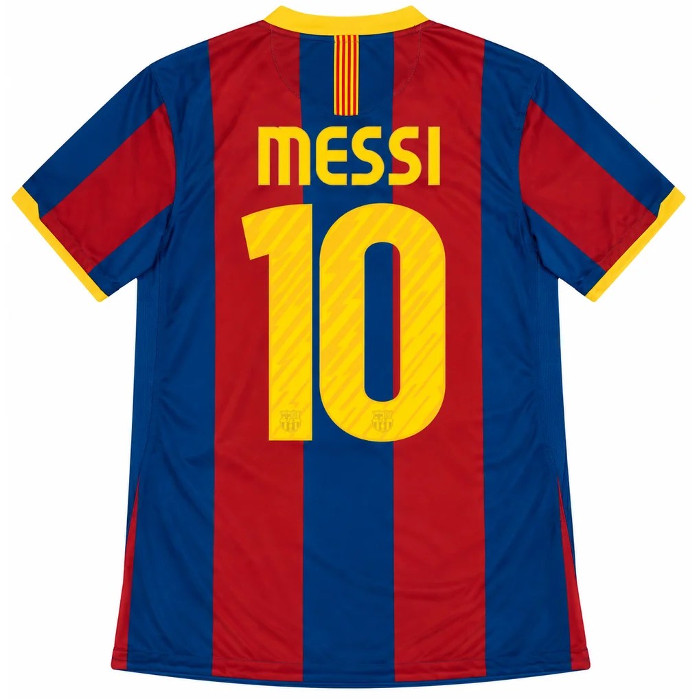 Lionel Messi Barcelona Home Shirt back - MESSI 10
