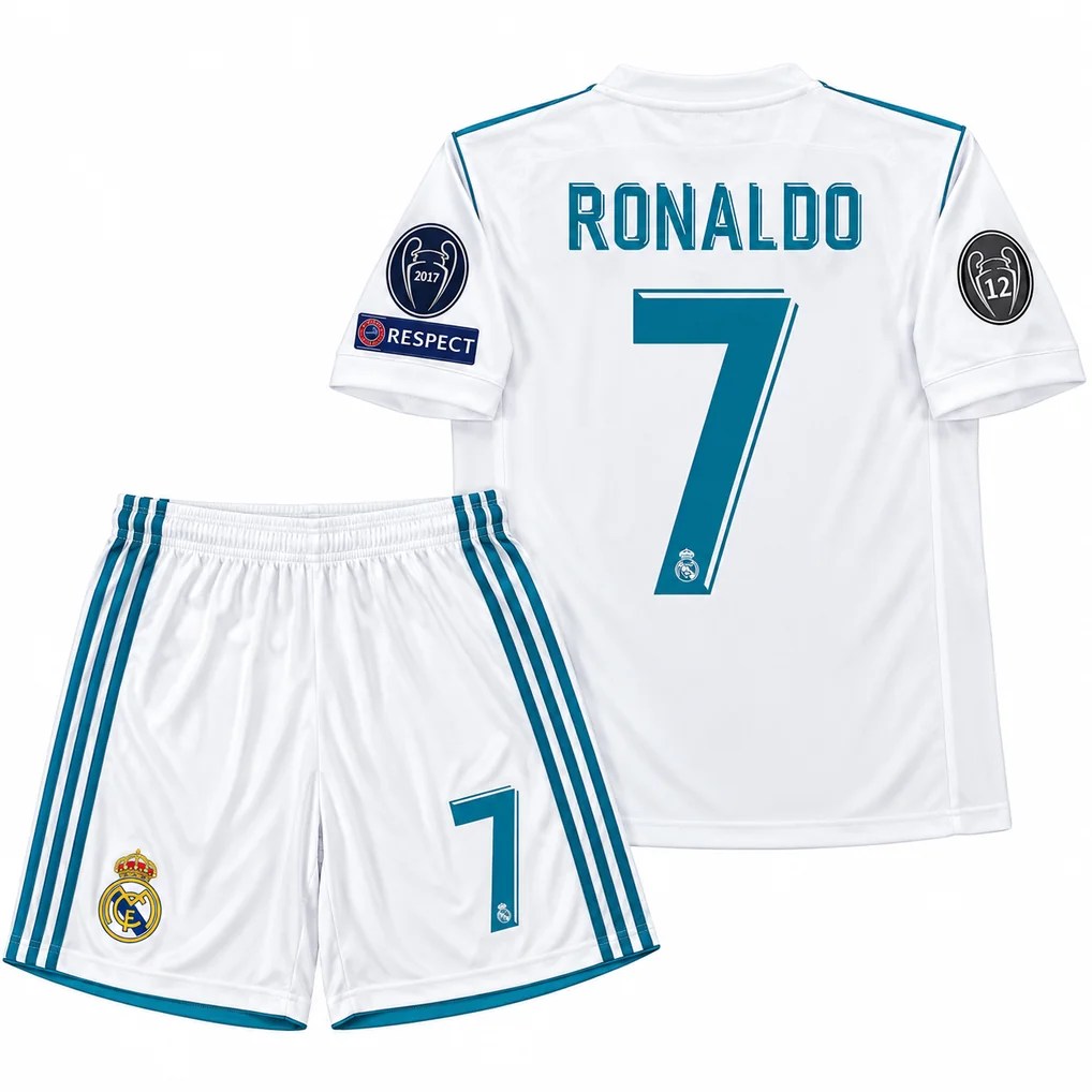 Ronaldo Real Madrid 2017/18 Kids Kit back - RONALDO 7