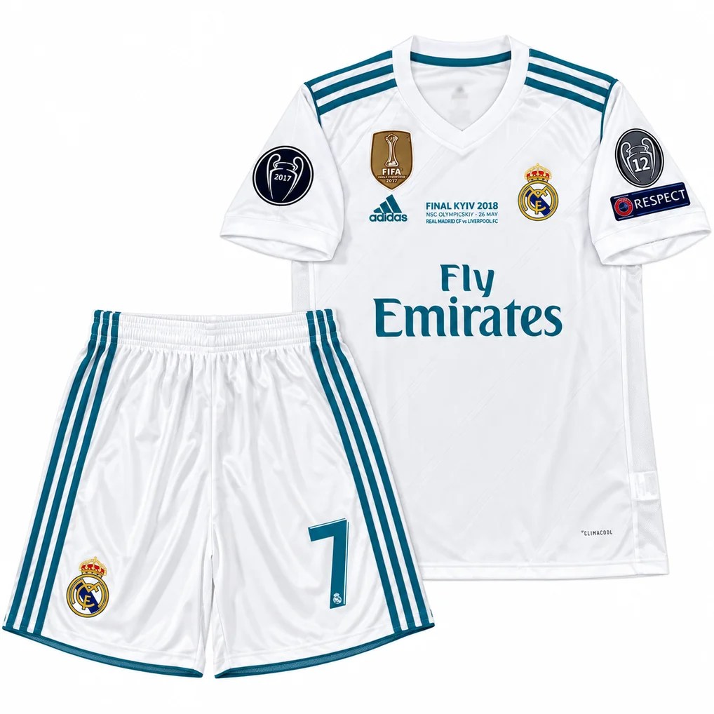 Ronaldo Real Madrid 2017/18 Kids Kit front