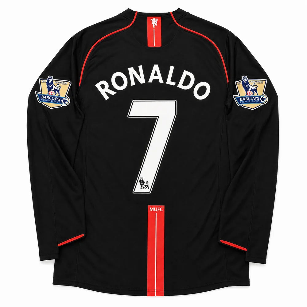 Cristiano Ronaldo No.7 Manchester United Away 2007/08 Black